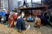 Blessing of the crèche at Daley Plaza